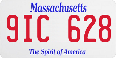 MA license plate 9IC628
