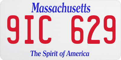 MA license plate 9IC629