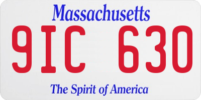 MA license plate 9IC630