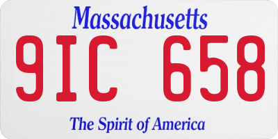 MA license plate 9IC658