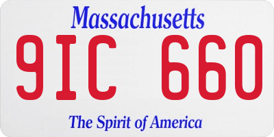 MA license plate 9IC660