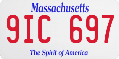 MA license plate 9IC697