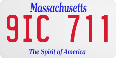 MA license plate 9IC711