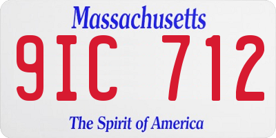 MA license plate 9IC712