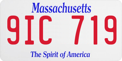 MA license plate 9IC719