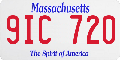 MA license plate 9IC720