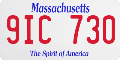 MA license plate 9IC730