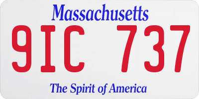 MA license plate 9IC737