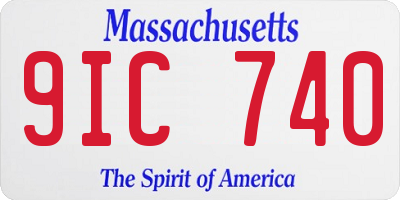 MA license plate 9IC740