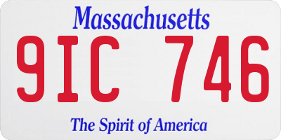 MA license plate 9IC746