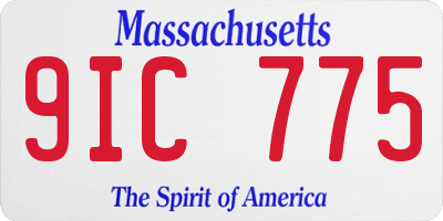 MA license plate 9IC775
