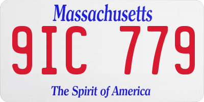 MA license plate 9IC779