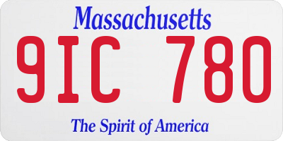 MA license plate 9IC780