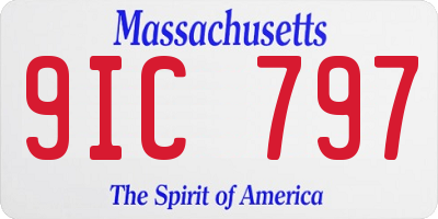 MA license plate 9IC797
