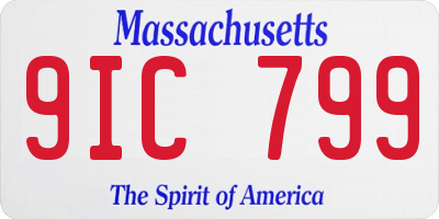 MA license plate 9IC799