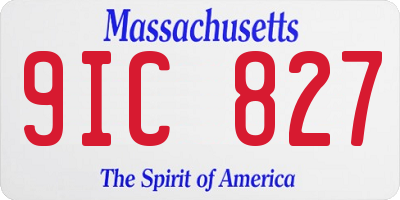 MA license plate 9IC827