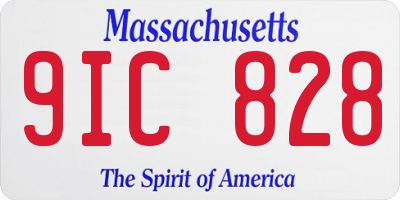 MA license plate 9IC828