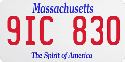 MA license plate 9IC830