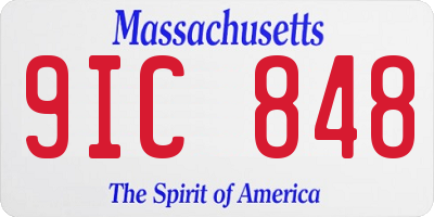 MA license plate 9IC848