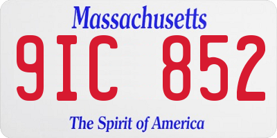 MA license plate 9IC852