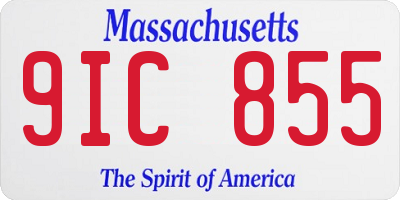 MA license plate 9IC855