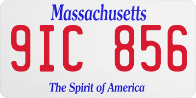 MA license plate 9IC856