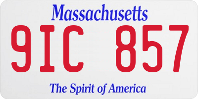 MA license plate 9IC857