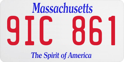 MA license plate 9IC861