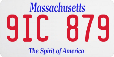 MA license plate 9IC879