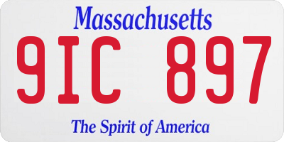 MA license plate 9IC897