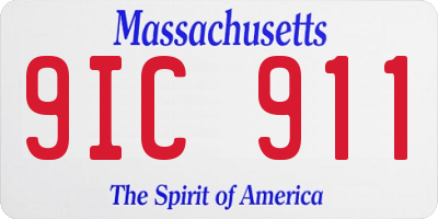 MA license plate 9IC911
