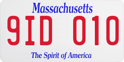 MA license plate 9ID010