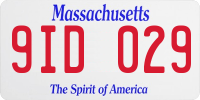 MA license plate 9ID029