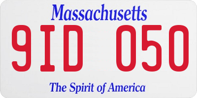 MA license plate 9ID050
