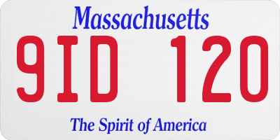 MA license plate 9ID120