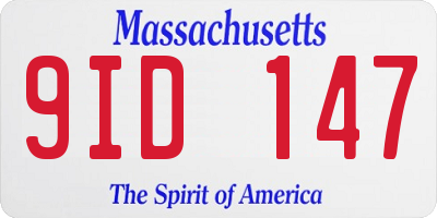 MA license plate 9ID147
