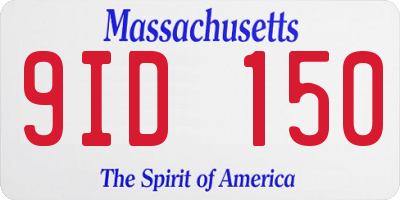 MA license plate 9ID150