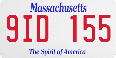 MA license plate 9ID155