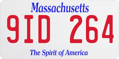 MA license plate 9ID264