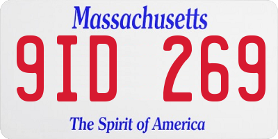 MA license plate 9ID269