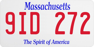 MA license plate 9ID272