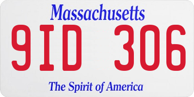 MA license plate 9ID306