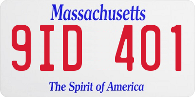 MA license plate 9ID401