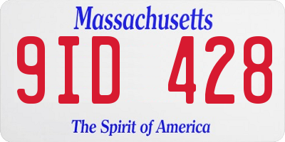MA license plate 9ID428