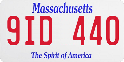 MA license plate 9ID440