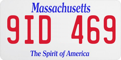 MA license plate 9ID469