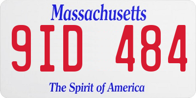 MA license plate 9ID484