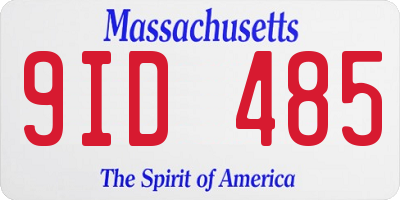 MA license plate 9ID485