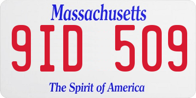 MA license plate 9ID509