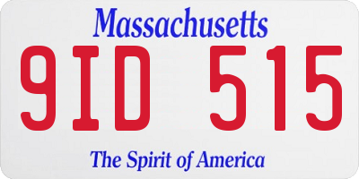 MA license plate 9ID515